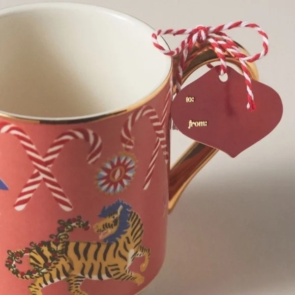 New Anthropologie Juniper Stoneware Mug Tiger - Picture 2 of 2